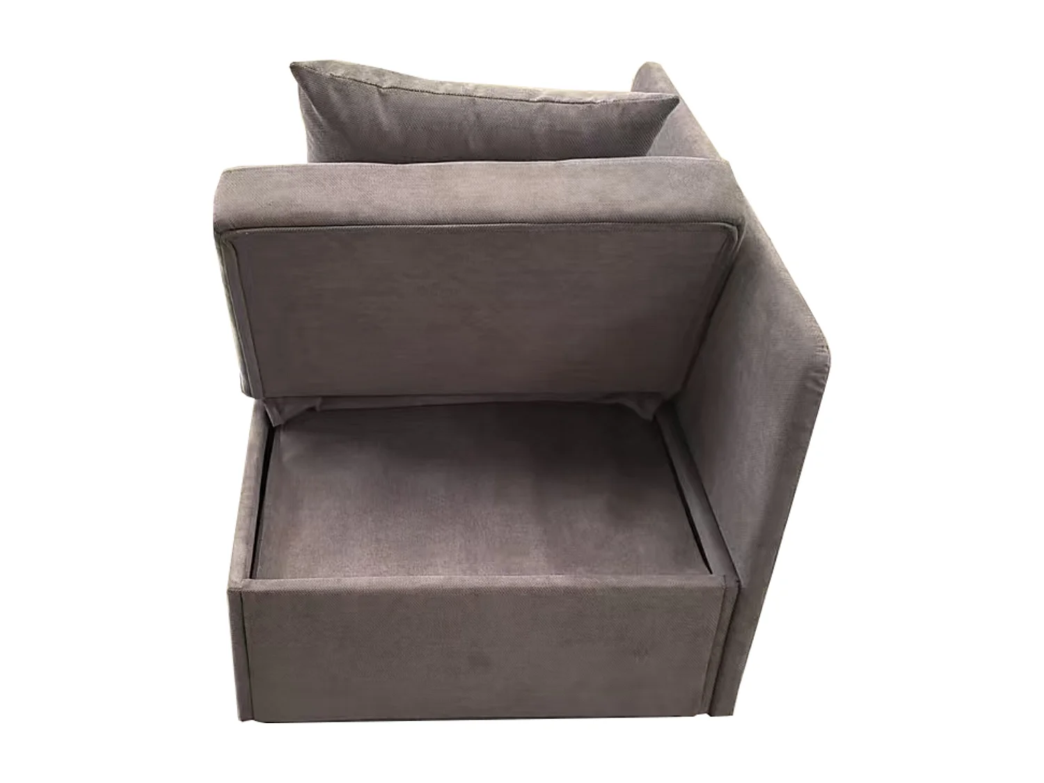 Poltrona convertível em sofá-cama - Encosto ajustável - Tecido de linho cinzento