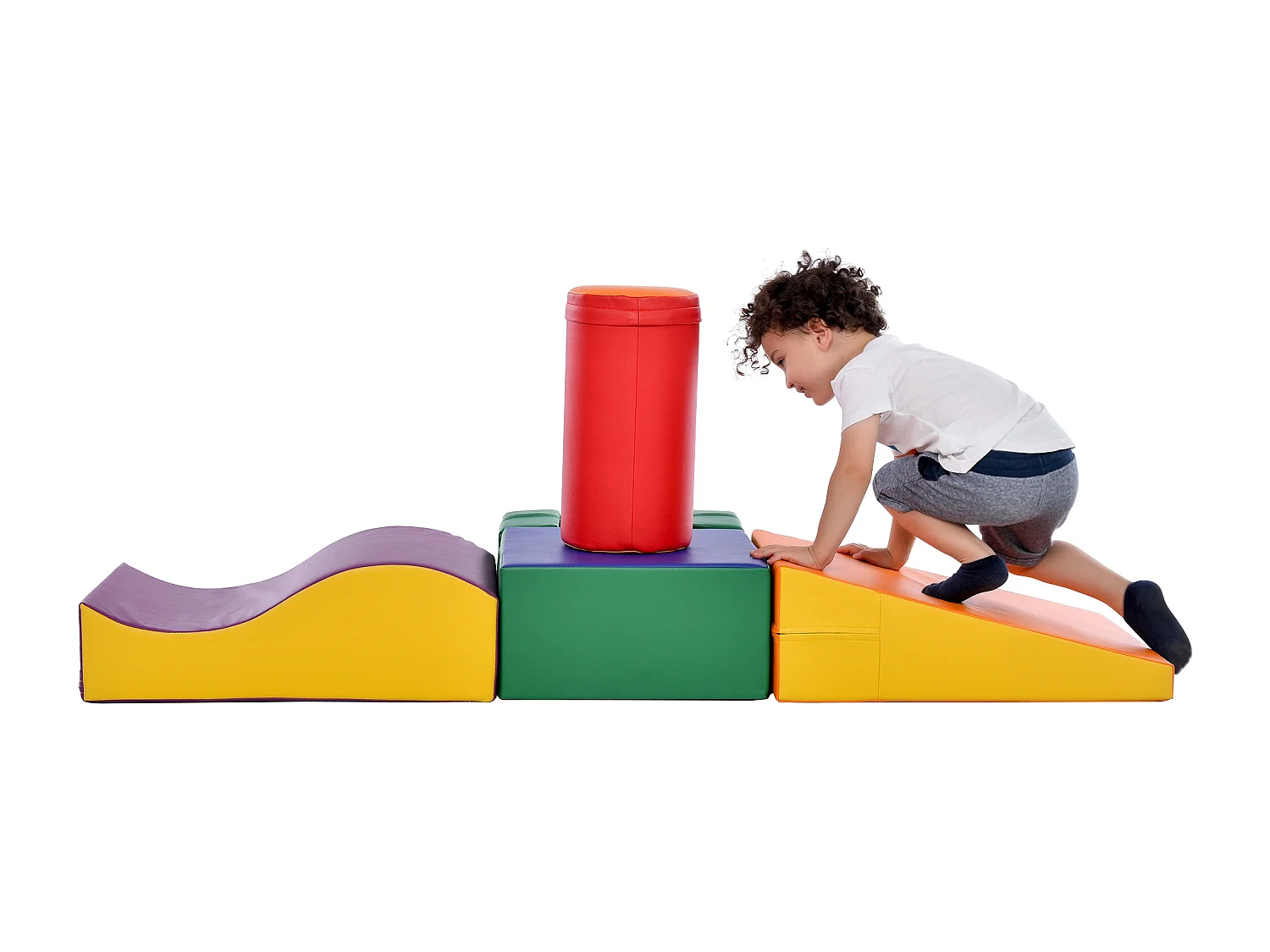 6 blocs de construction géants - pour grimper, glisser et ramper - PU