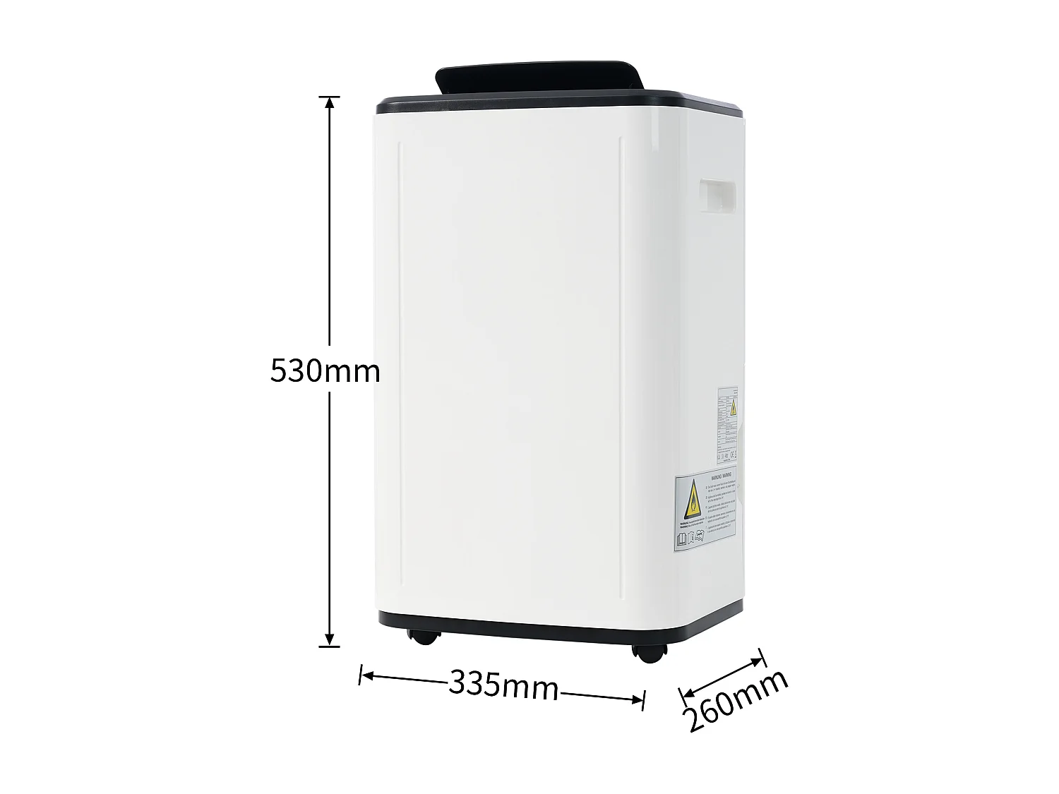 Deshumidificador de 25L con secadora - Pantalla LED - Blanco y negro