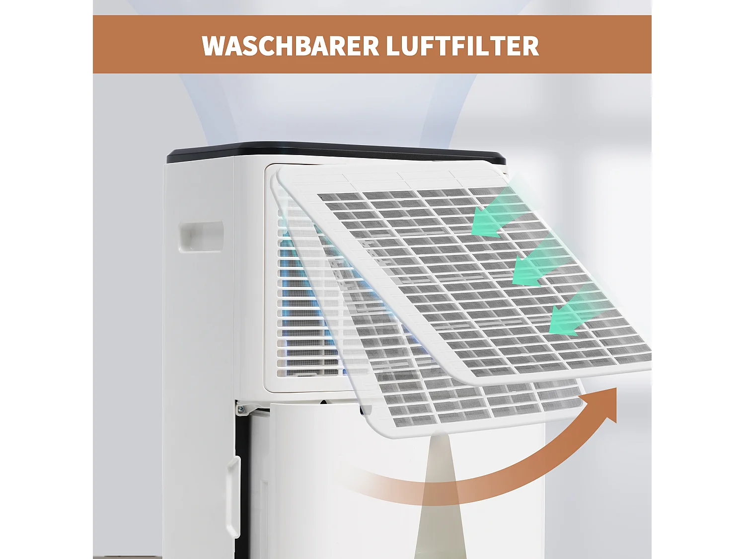 Deshumidificador de 25L con secadora - Pantalla LED - Blanco y negro