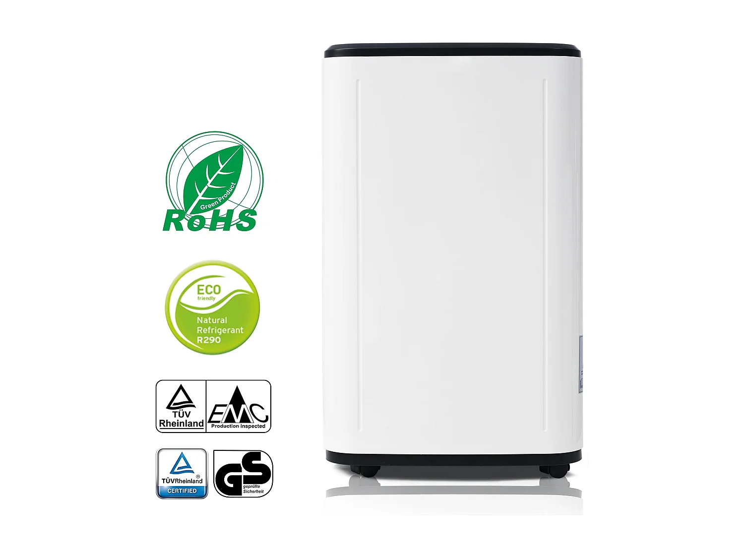 Deshumidificador de 25L con secadora - Pantalla LED - Blanco y negro