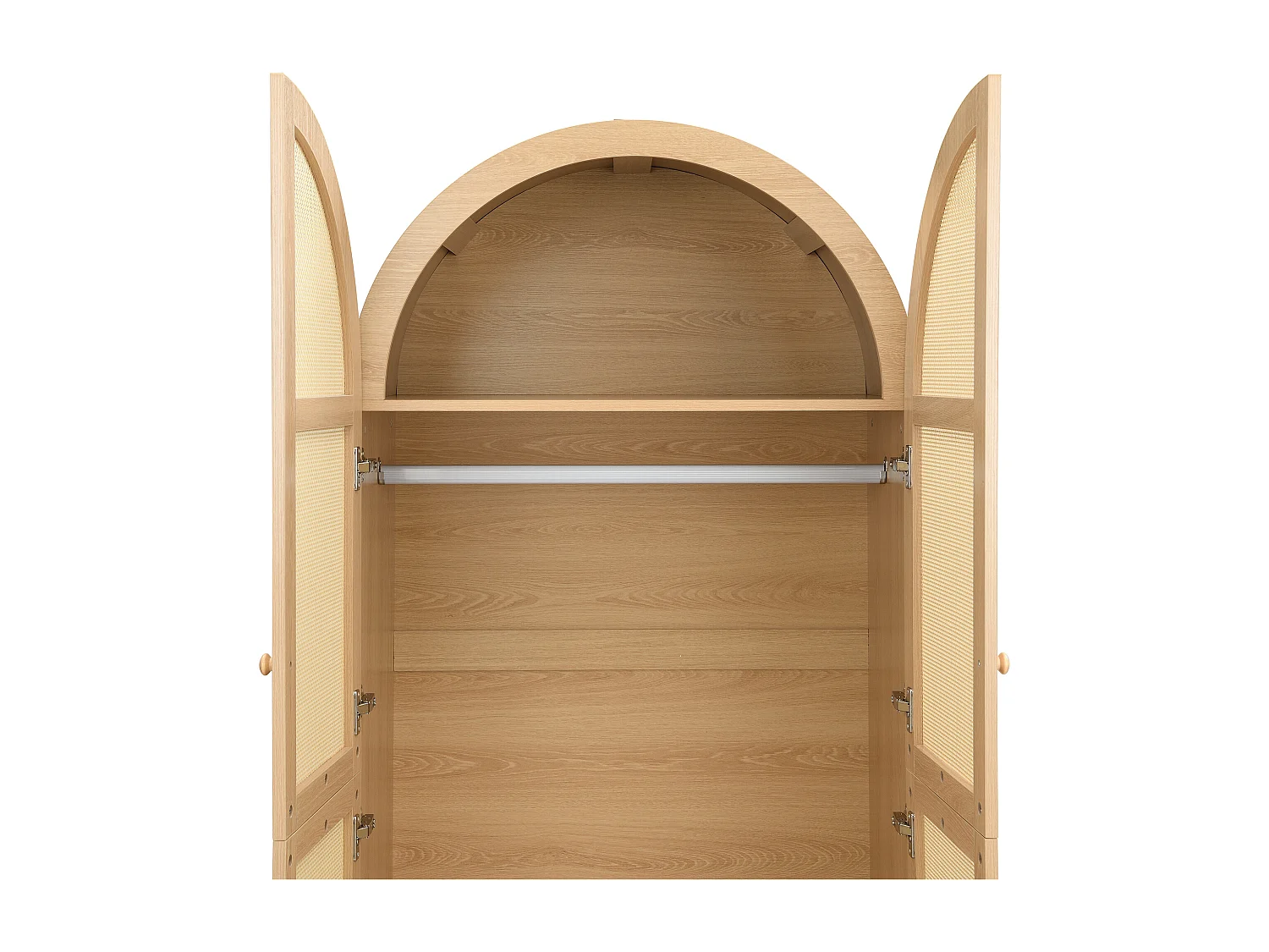 Armoire avec 2 portes , tringle et tiroir - Naturel clair 80x50x179cm