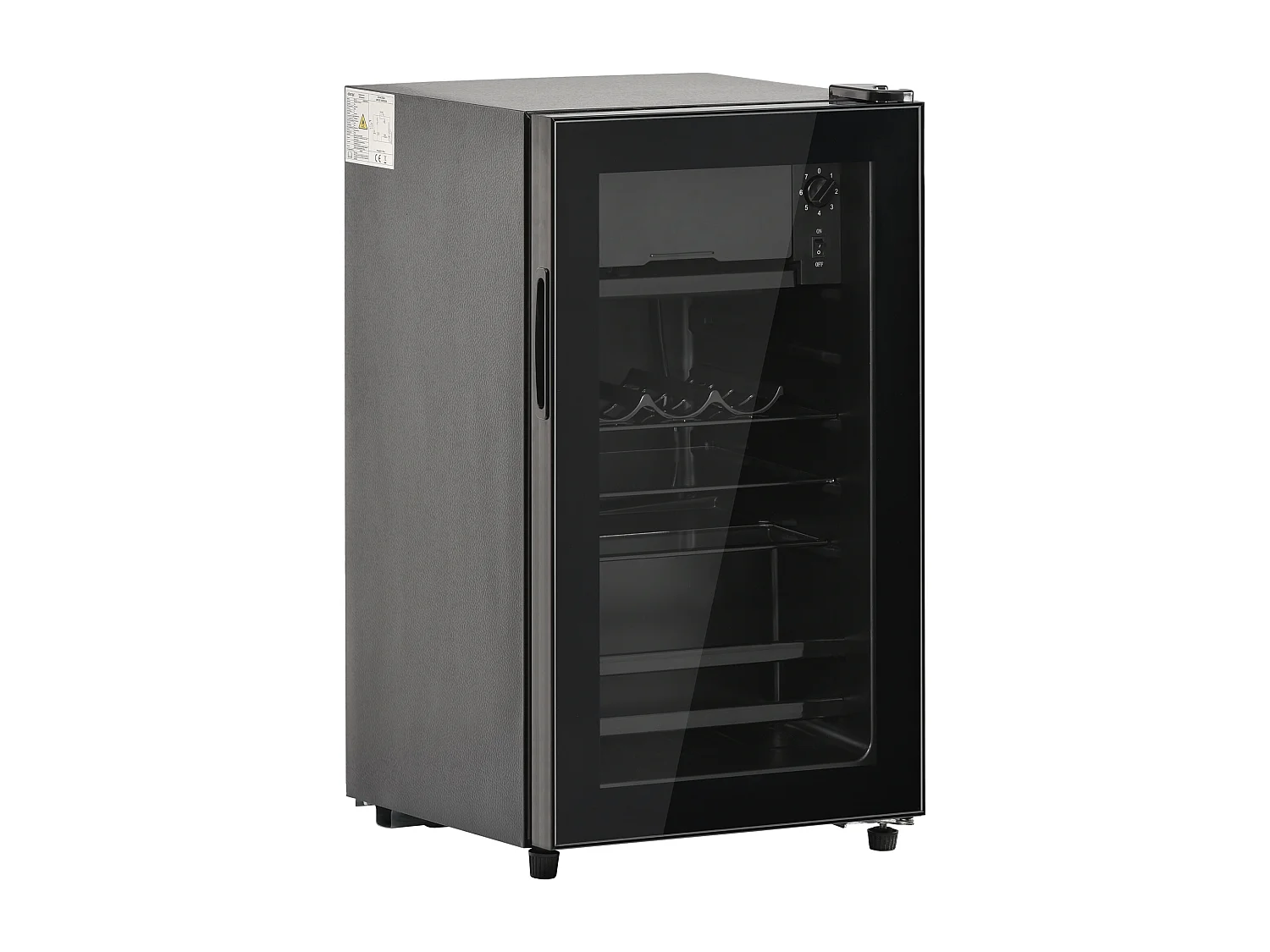 Réfrigérateur de 76 L avec LED - étagères réglables - Noir