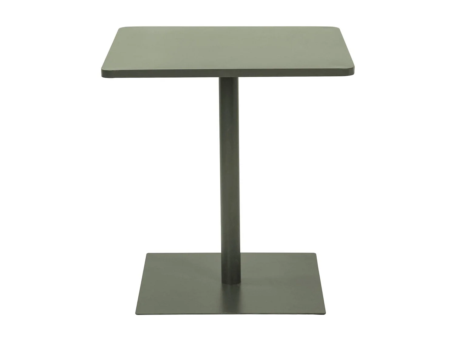 Table de jardin bistrot carré acier 2 places 70 cm kaki - Orea