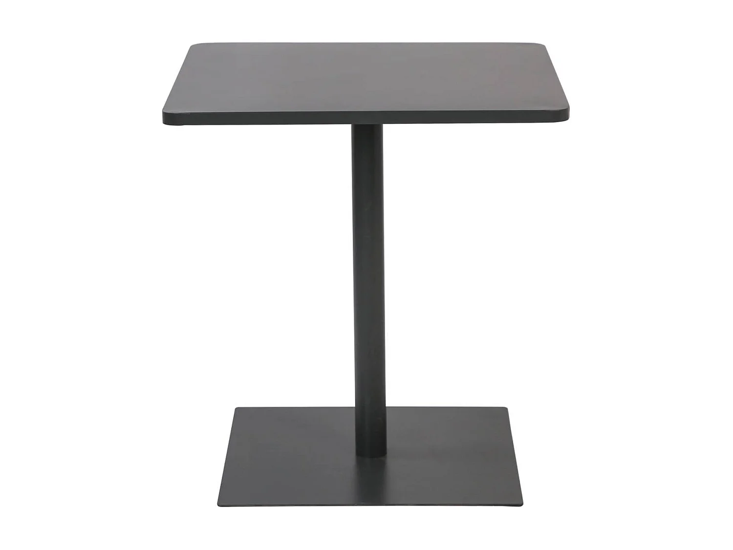 Table de jardin bistrot carré acier 2 places 70 cm anthracite - Orea