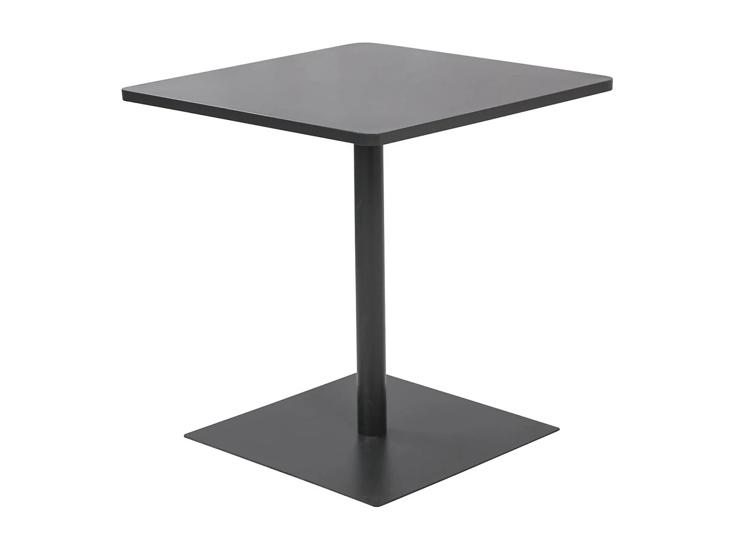 Table de jardin bistrot carré acier 2 places 70 cm anthracite - Orea