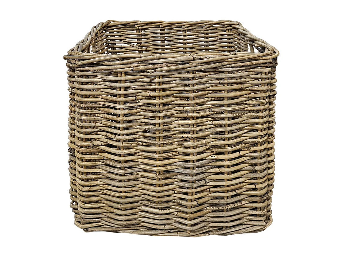 Grand panier H. 42 cm en kubu naturel tressé - ANAYA