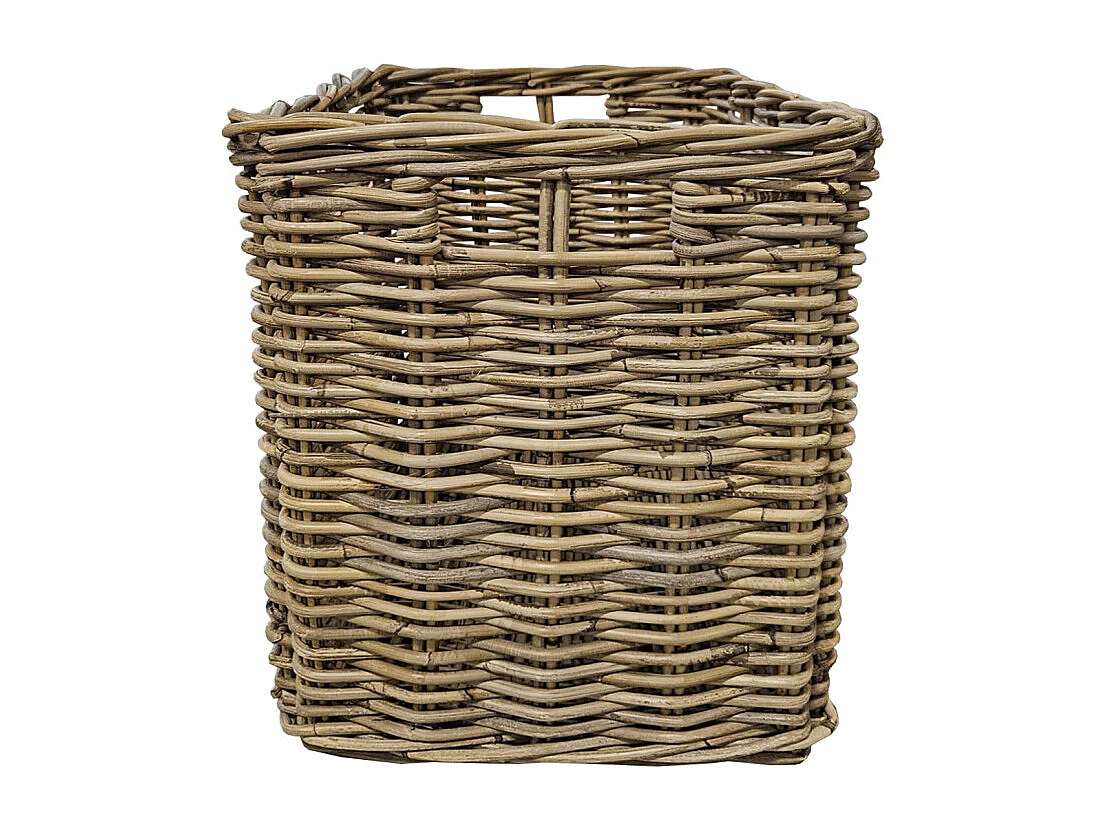 Grand panier H. 42 cm en kubu naturel tressé - ANAYA