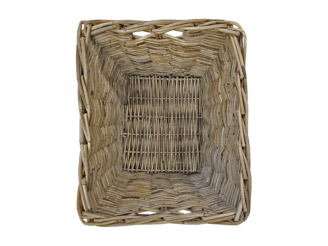 Grand panier H. 42 cm en kubu naturel tressé - ANAYA