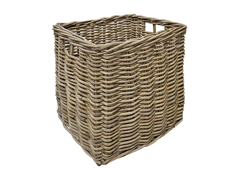 Grand panier H. 42 cm en kubu naturel tressé - ANAYA