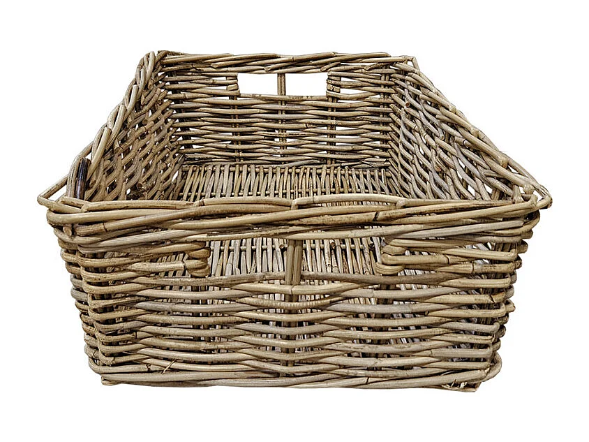 Panier rectangulaire H. 19 cm en kubu naturel tressé - ANAYA