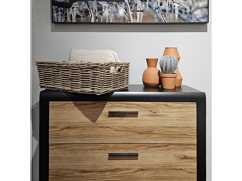 Panier rectangulaire H. 19 cm en kubu naturel tressé - ANAYA