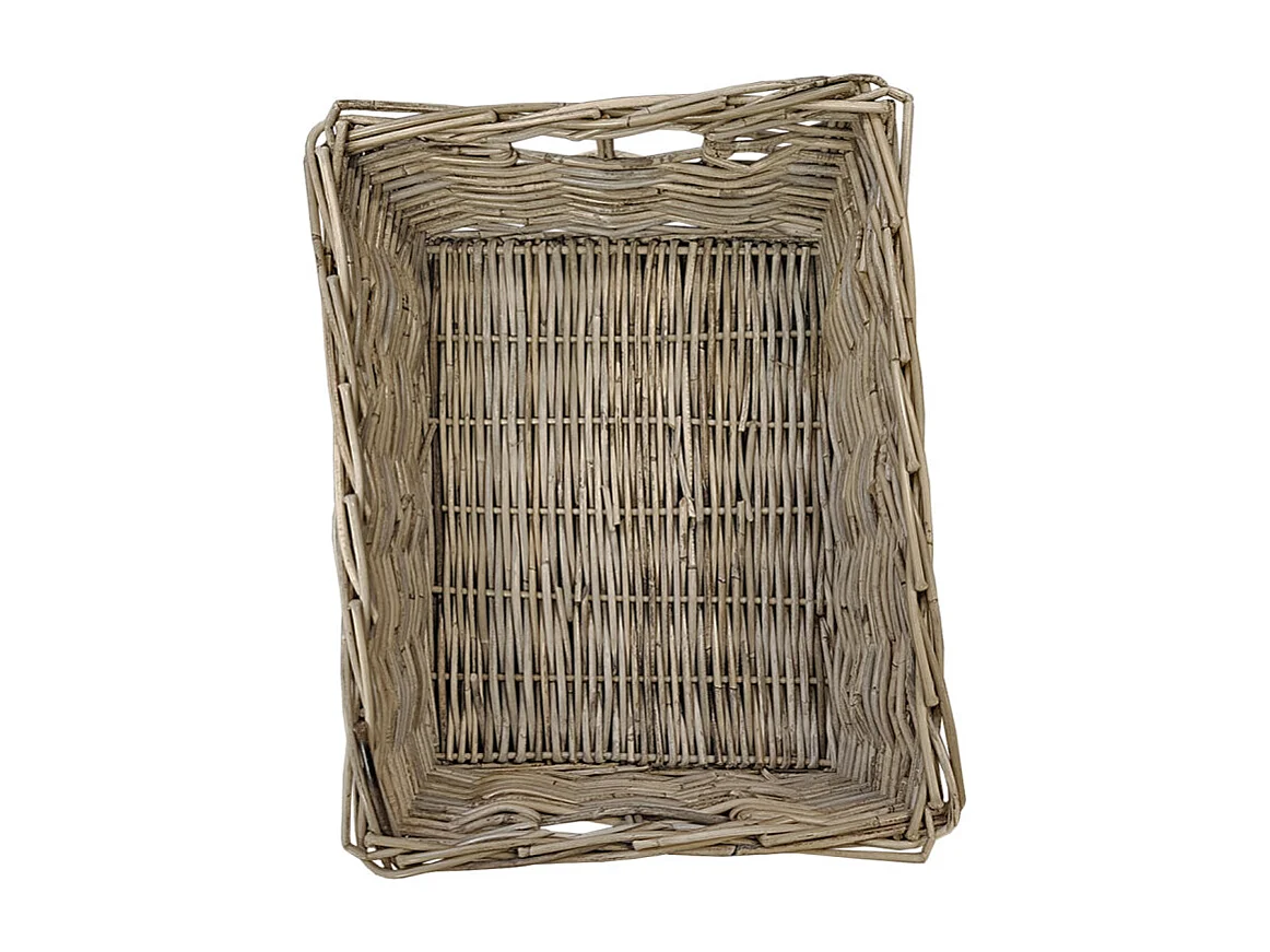 Panier rectangulaire H. 19 cm en kubu naturel tressé - ANAYA