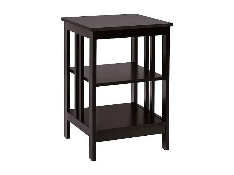 Tables de Chevet Moderne à 3 Niveaux 40 x 40 x 61 CM Table de Nuit avec Coussinets Antidérapants pour Salon/Chambre Café