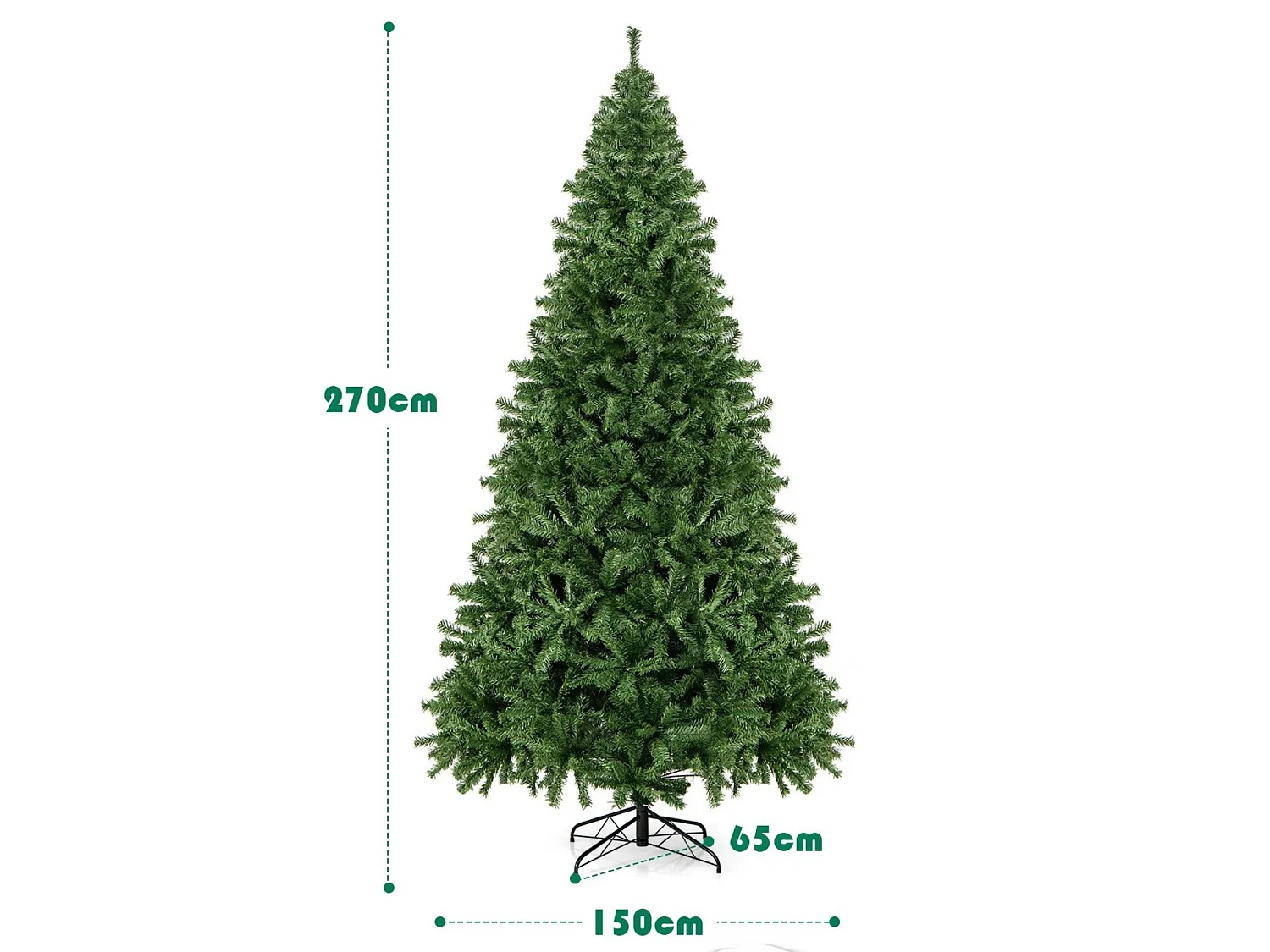 Sztuczna choinka 270 cm z 2132 gałązkami