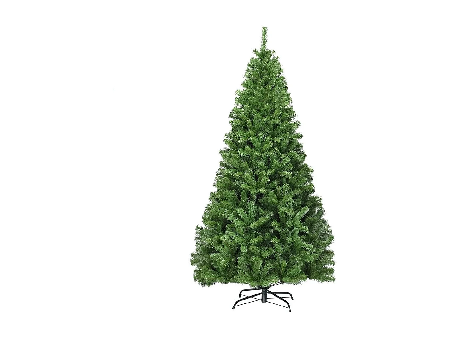 Sapin de Noël Artificiel 180CM Aiguilles en PVC avec 1000 Branches Pied Métallique Solide