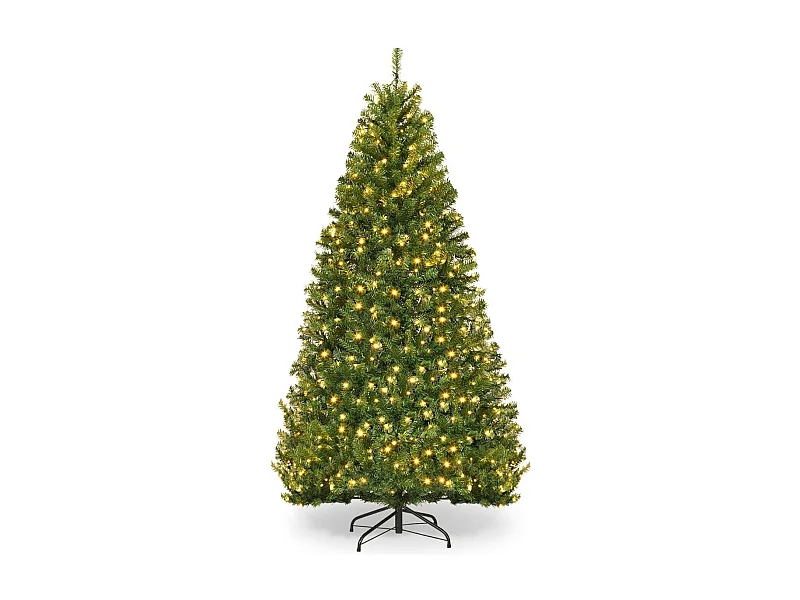 Tannenbaum Künstlicher Weihnachtsbaum mit LED-Lichterketten Christbaum 120/180/210/240/270 cm Grün-180 cm
