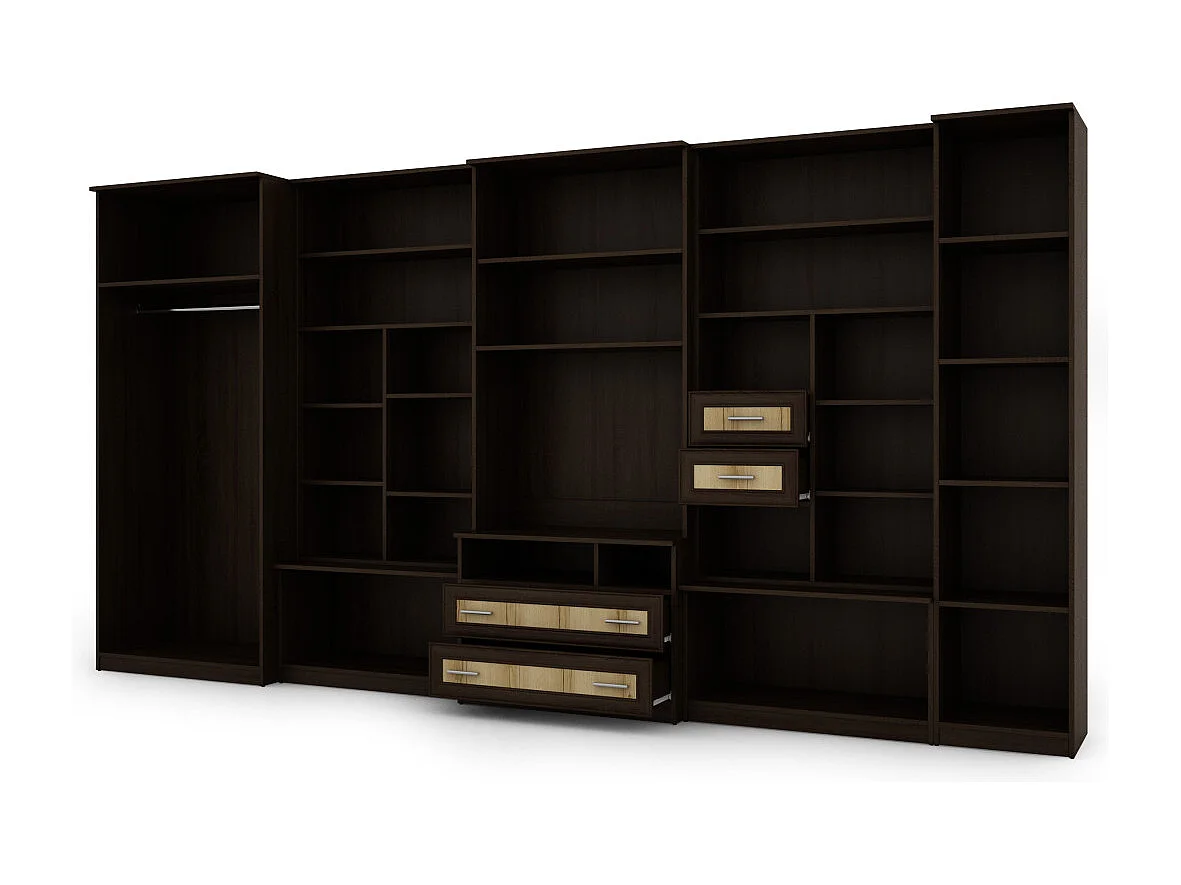 Parete attrezzata con grandi armadi e pensili LENA – Direttamente dal produttore EMEBLAST