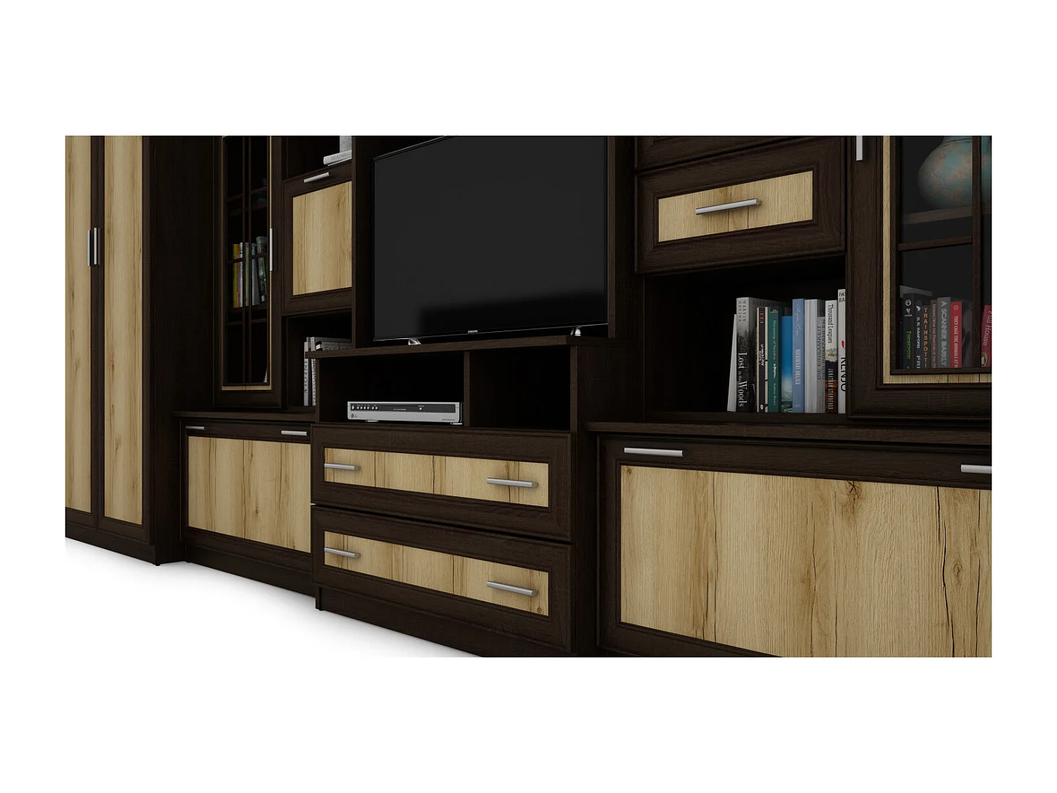 Parete attrezzata con grandi armadi e pensili LENA – Direttamente dal produttore EMEBLAST