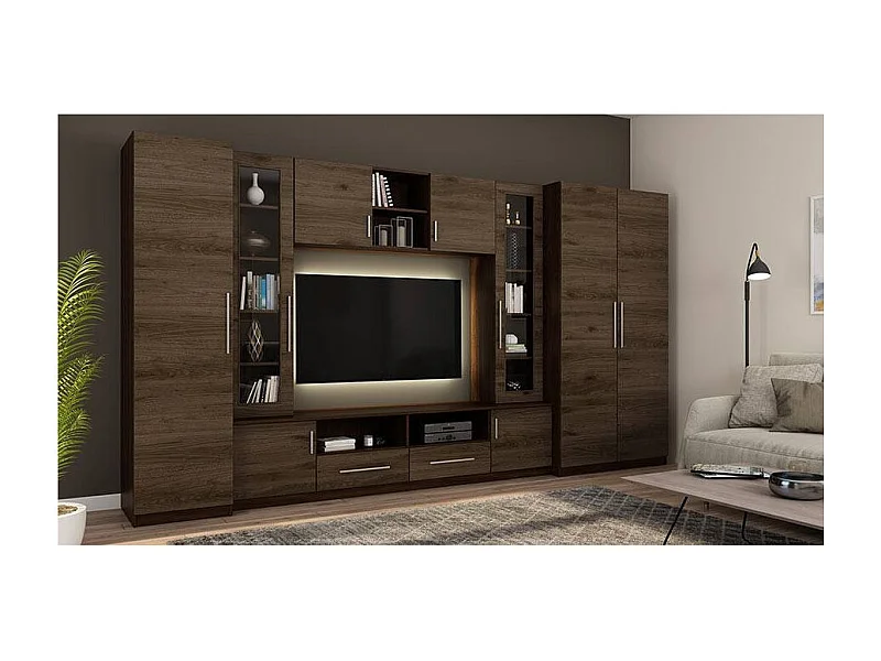 Parete attrezzata con grandi armadi e pensili NEPTUN – Direttamente dal produttore EMEBLAST