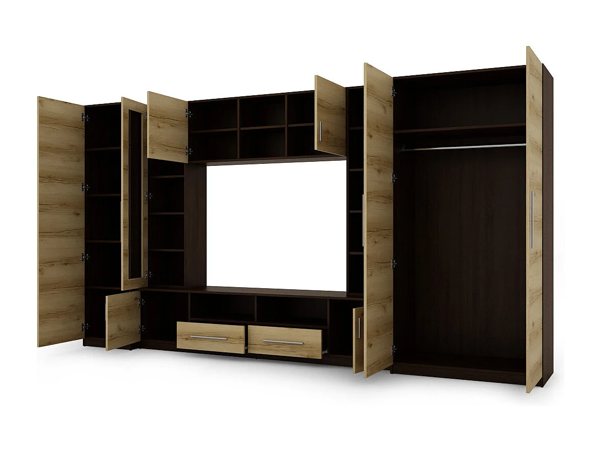 Parete attrezzata con grandi armadi e pensili NEPTUN – Direttamente dal produttore EMEBLAST