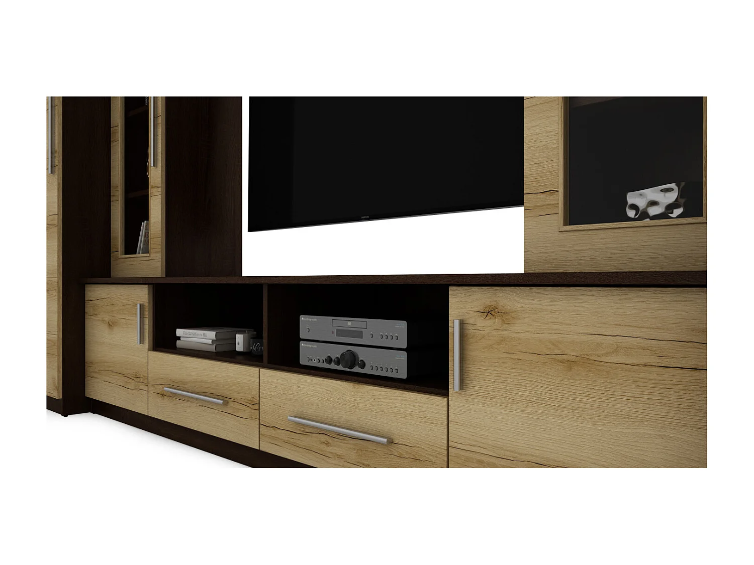 Parete attrezzata con grandi armadi e pensili NEPTUN – Direttamente dal produttore EMEBLAST