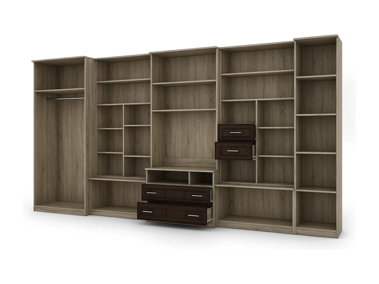 Parete attrezzata con grandi armadi e pensili LENA – Direttamente dal produttore EMEBLAST