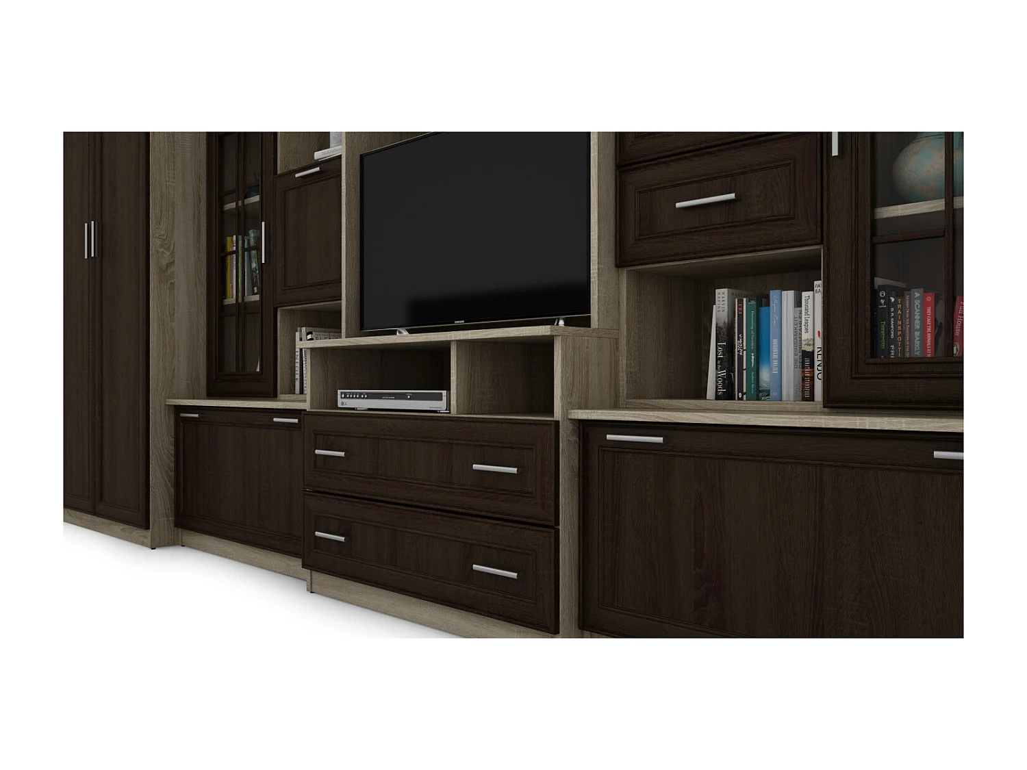 Parete attrezzata con grandi armadi e pensili LENA – Direttamente dal produttore EMEBLAST