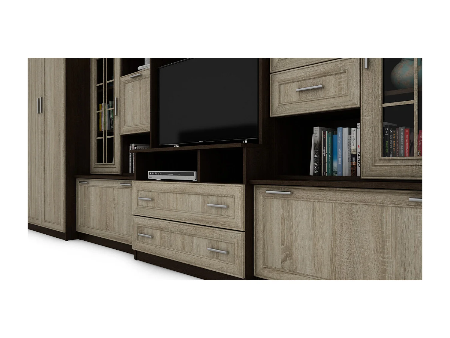 Parete attrezzata con grandi armadi e pensili LENA – Direttamente dal produttore EMEBLAST