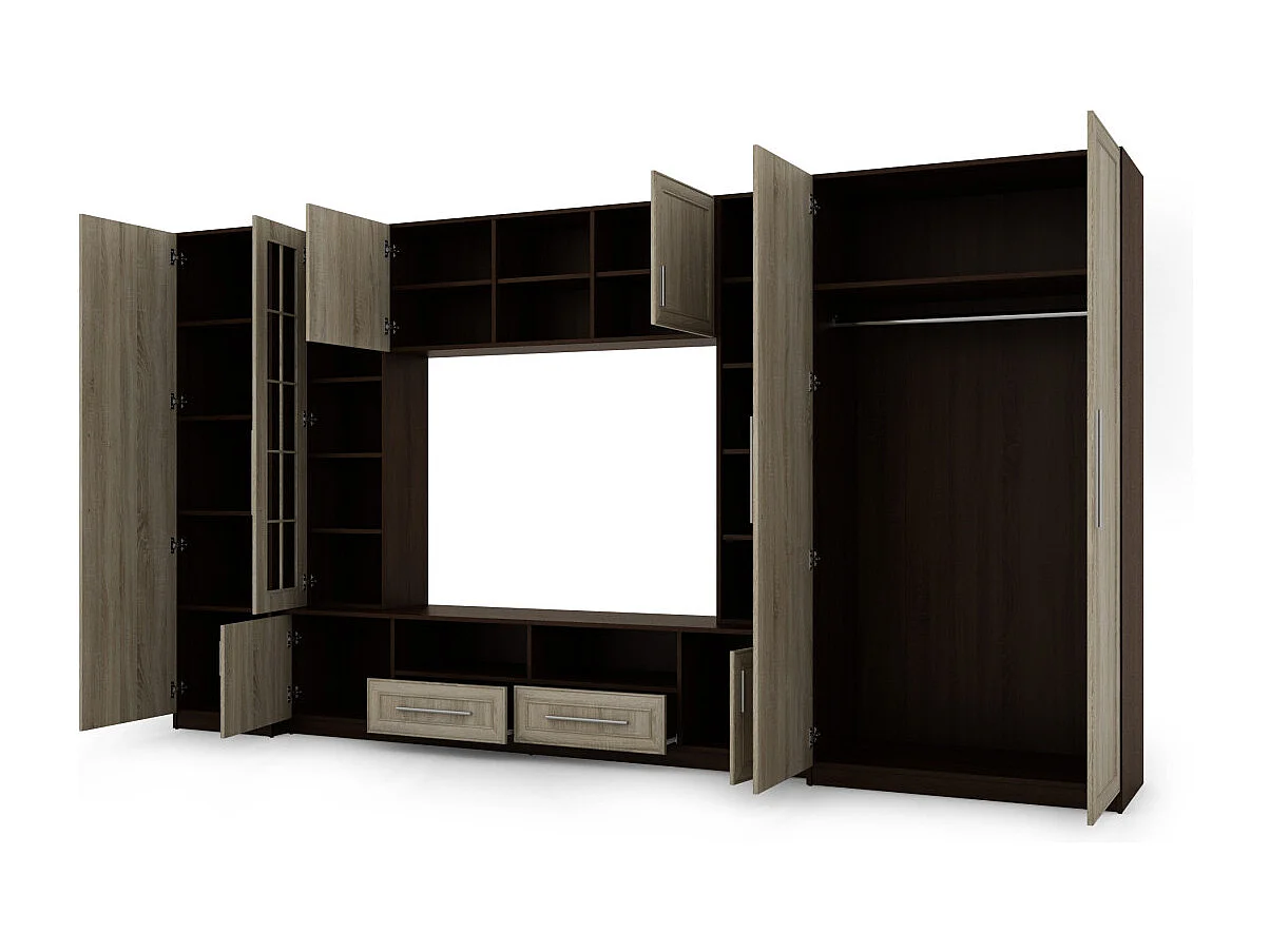 Parete attrezzata con grandi armadi e pensili NEPTUN – Direttamente dal produttore EMEBLAST