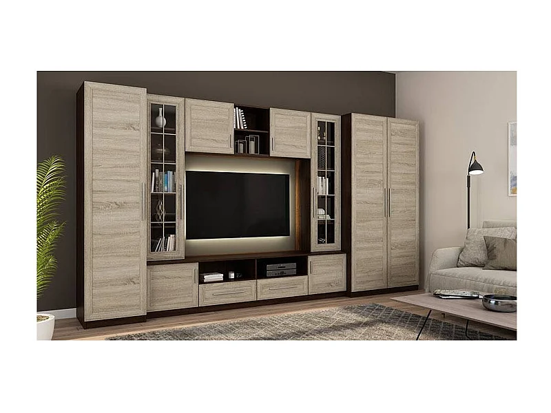 Parete attrezzata con grandi armadi e pensili NEPTUN – Direttamente dal produttore EMEBLAST