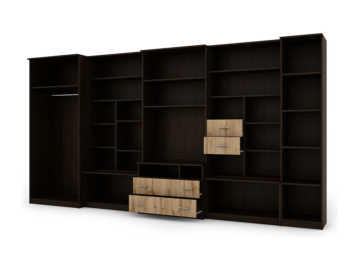 Parete attrezzata con grandi armadi e pensili LENA – Direttamente dal produttore EMEBLAST