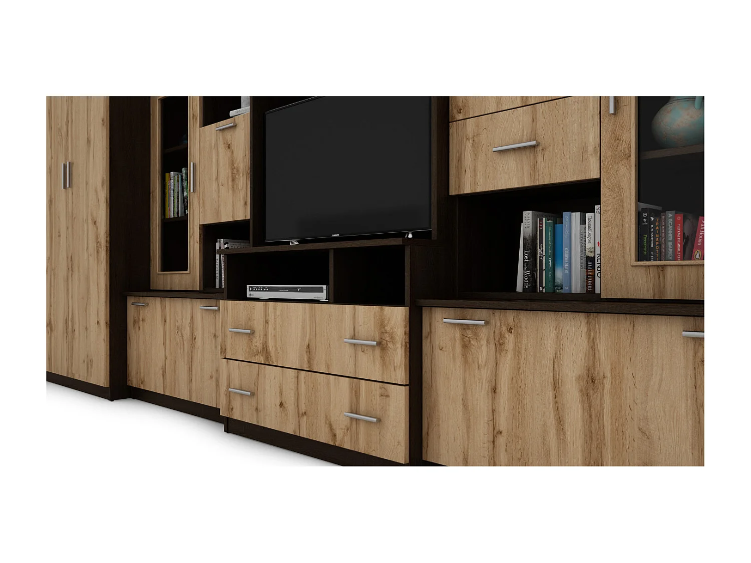 Parete attrezzata con grandi armadi e pensili LENA – Direttamente dal produttore EMEBLAST