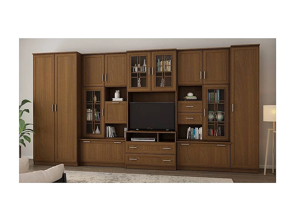 Parete attrezzata con grandi armadi e pensili LENA – Direttamente dal produttore EMEBLAST