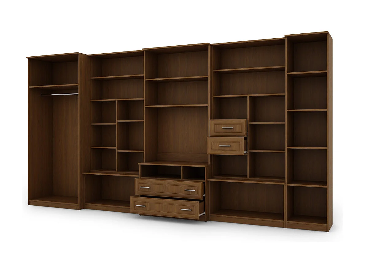 Parete attrezzata con grandi armadi e pensili LENA – Direttamente dal produttore EMEBLAST