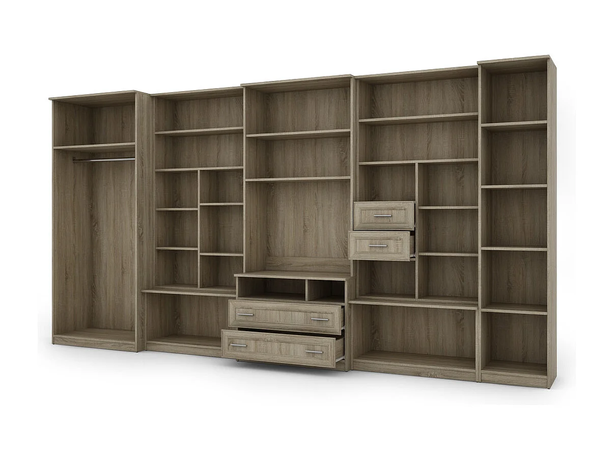 Parete attrezzata con grandi armadi e pensili LENA – Direttamente dal produttore EMEBLAST