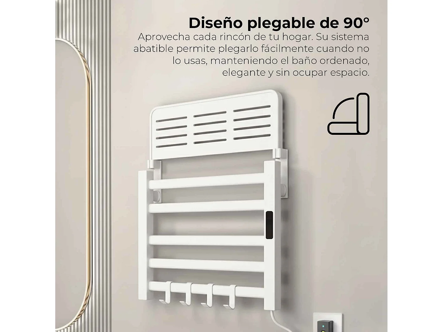 Yoevu - Toallero eléctrico Wi-Fi 100W , pantalla LCD táctil, contro WIFI y Alexa