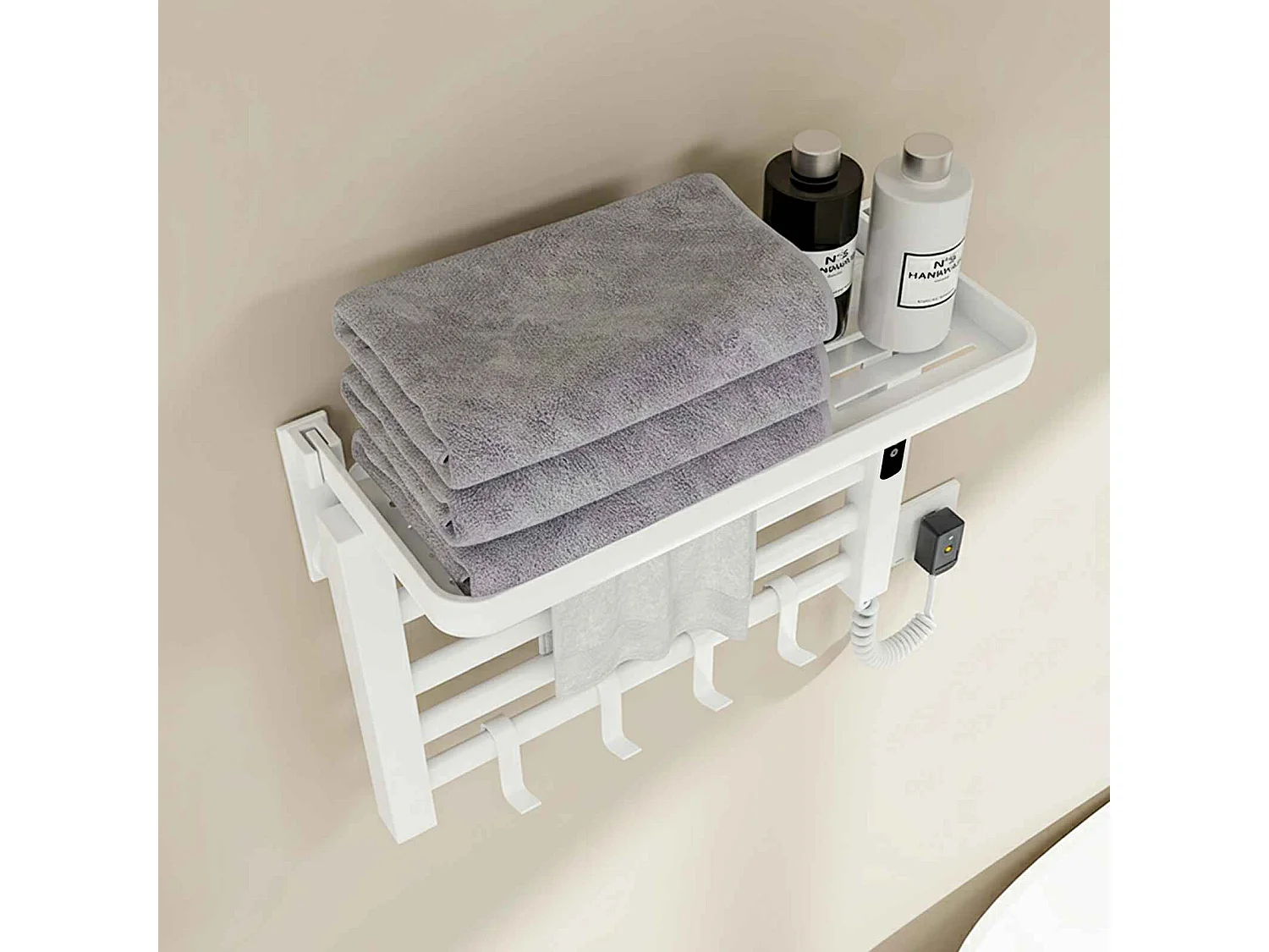 Yoevu - Toallero eléctrico Wi-Fi 100W , pantalla LCD táctil, contro WIFI y Alexa