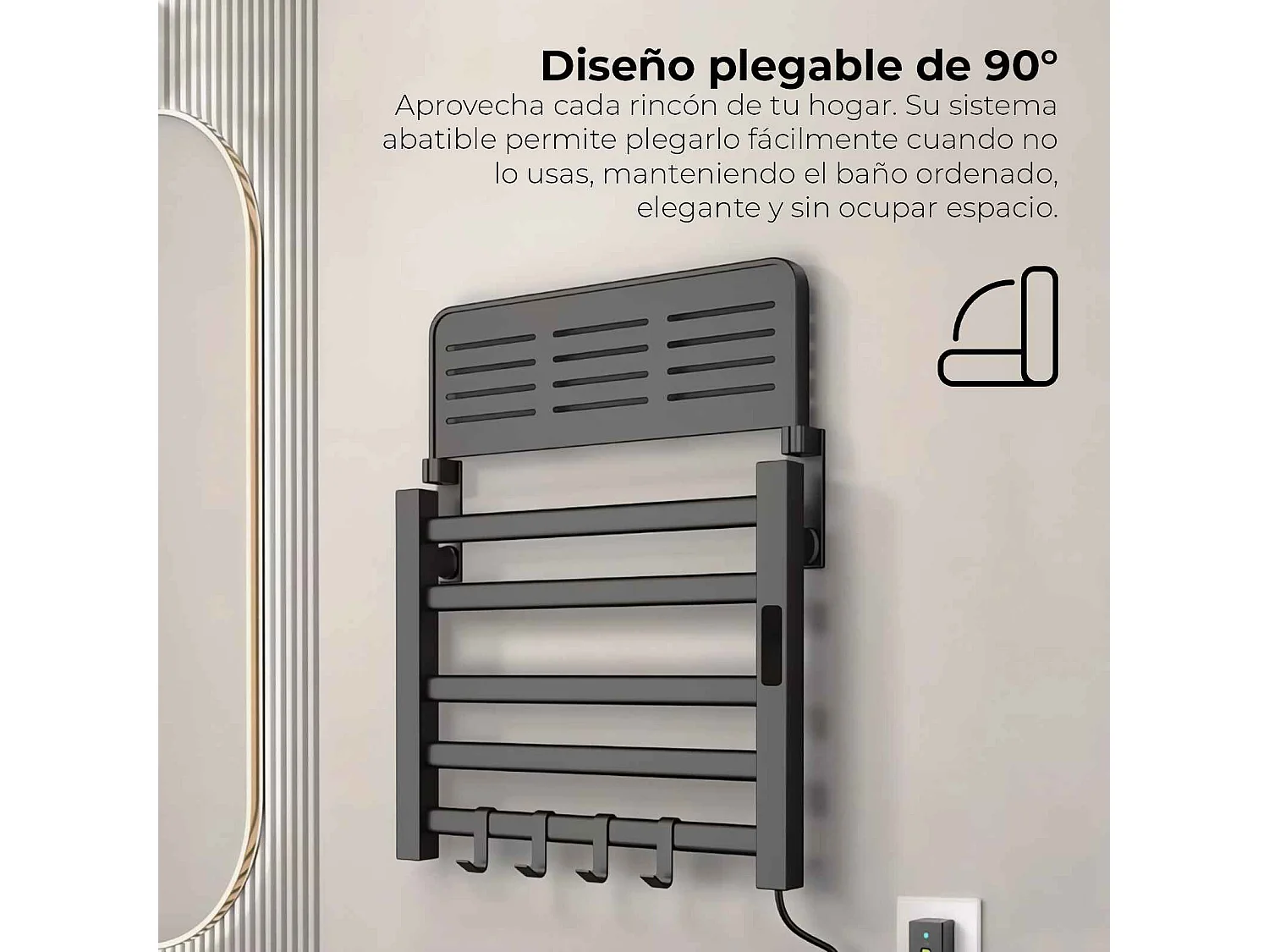 Yoevu - Toallero eléctrico Wi-Fi 100W , pantalla LCD táctil, contro WIFI y Alexa