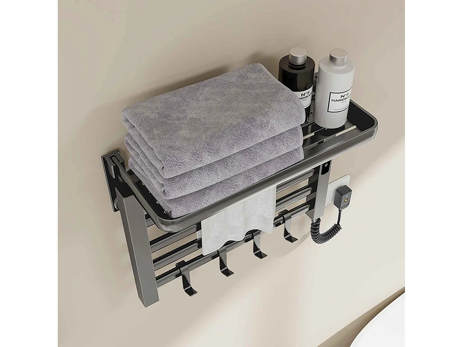 Yoevu - Toallero eléctrico Wi-Fi 100W , pantalla LCD táctil, contro WIFI y Alexa