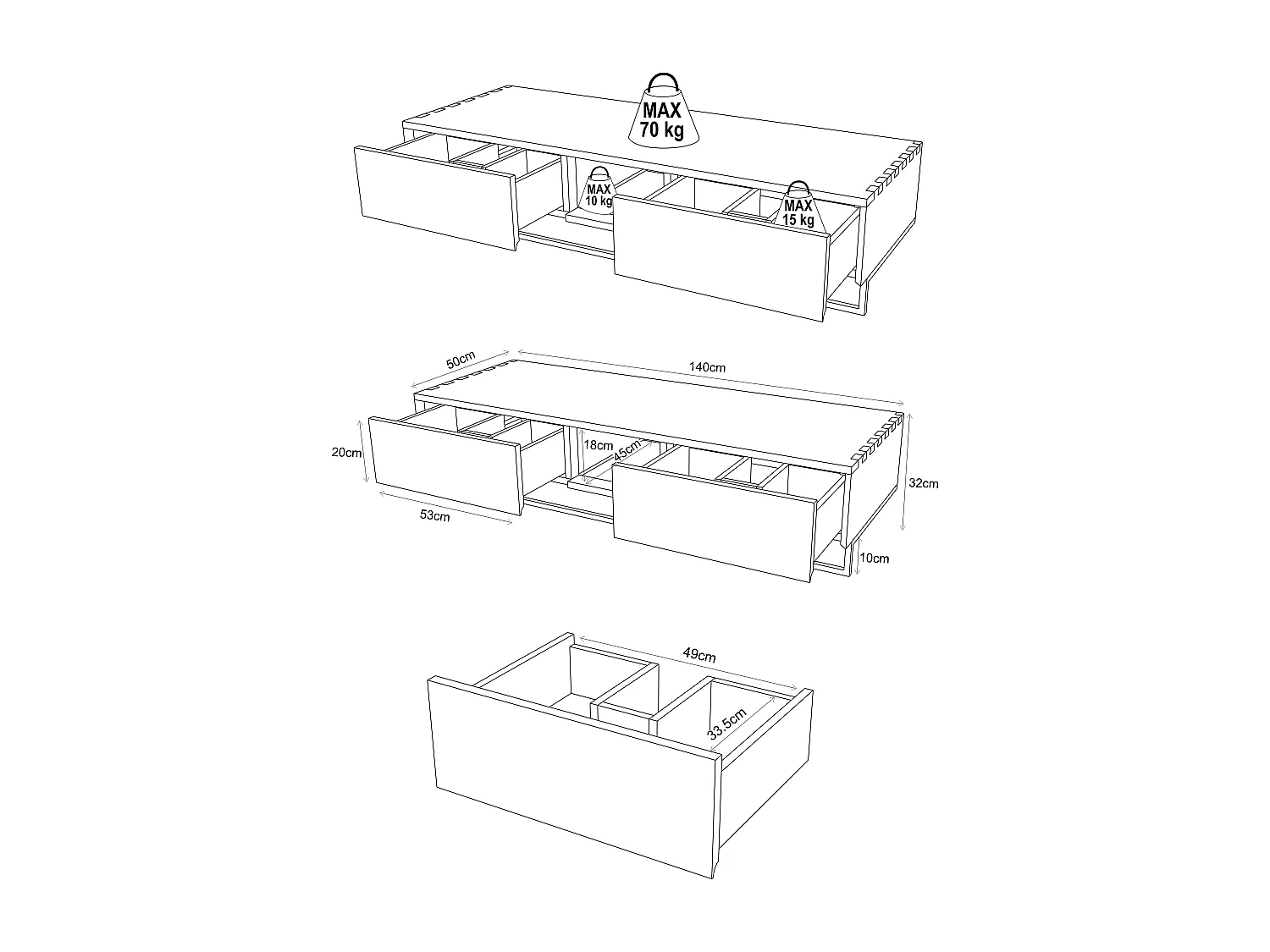 Mobile bagno sospeso in teak con portasciugamani e doppio lavabo da appoggio crema in pietra 140 cm - KUPANG