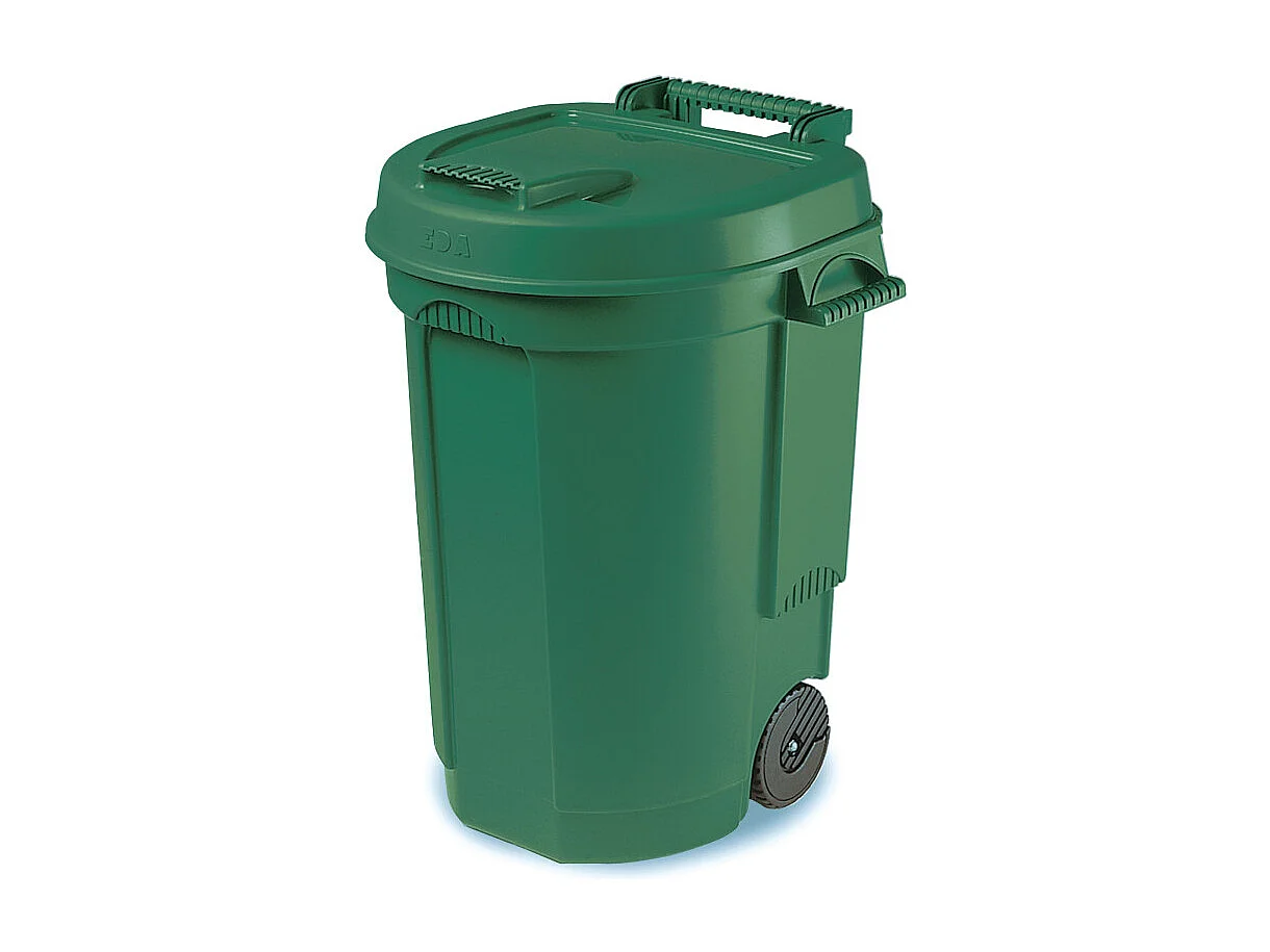 Eda Poubelle à roulette 110l verte - 970011