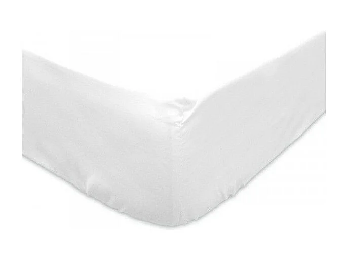 Drap housse uni 160x200 cm ZZZ blanc