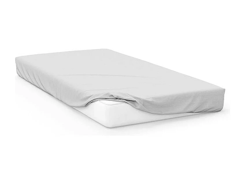 Drap housse uni 160x200 cm ZZZ blanc