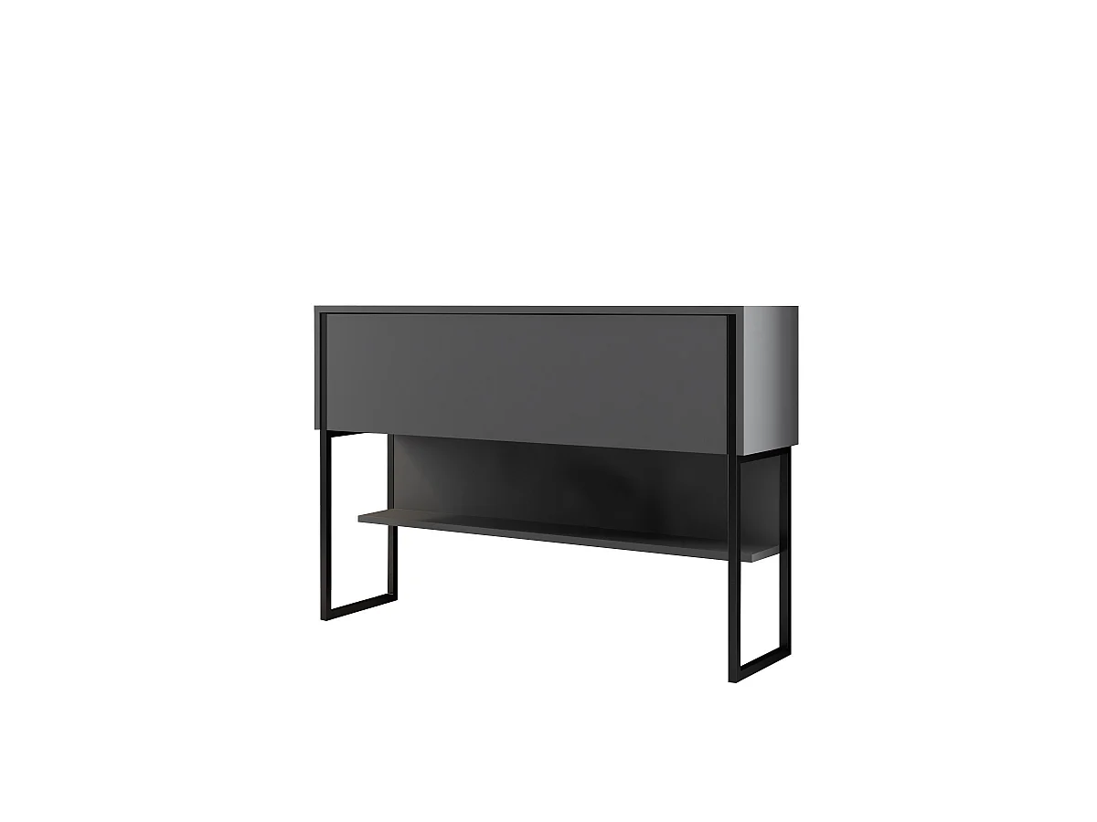 Luxe" houten ladekast - 120 x 30 x 80 cm - ZwartAntraciet