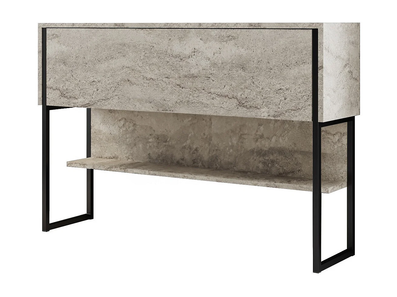 Console en bois "Luxe" - 120 x 30 x 80 cm - Travertin Noir