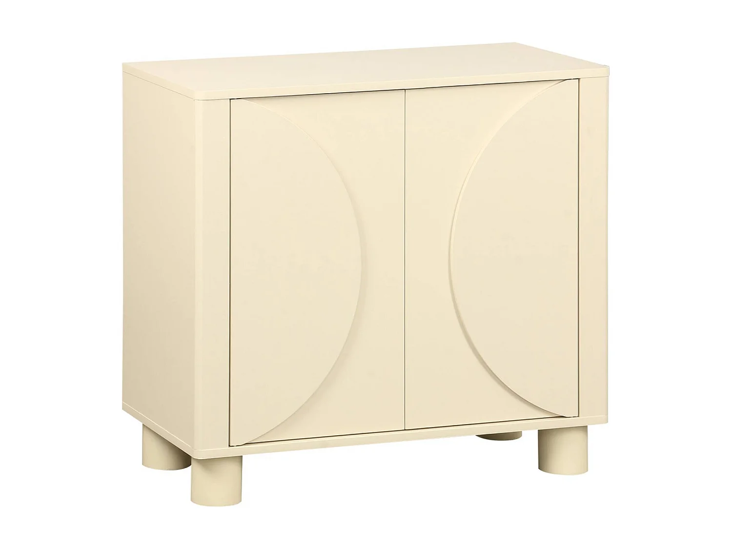 Credenza esotica effetto legno di mango 2 ante, 80cm, beige
