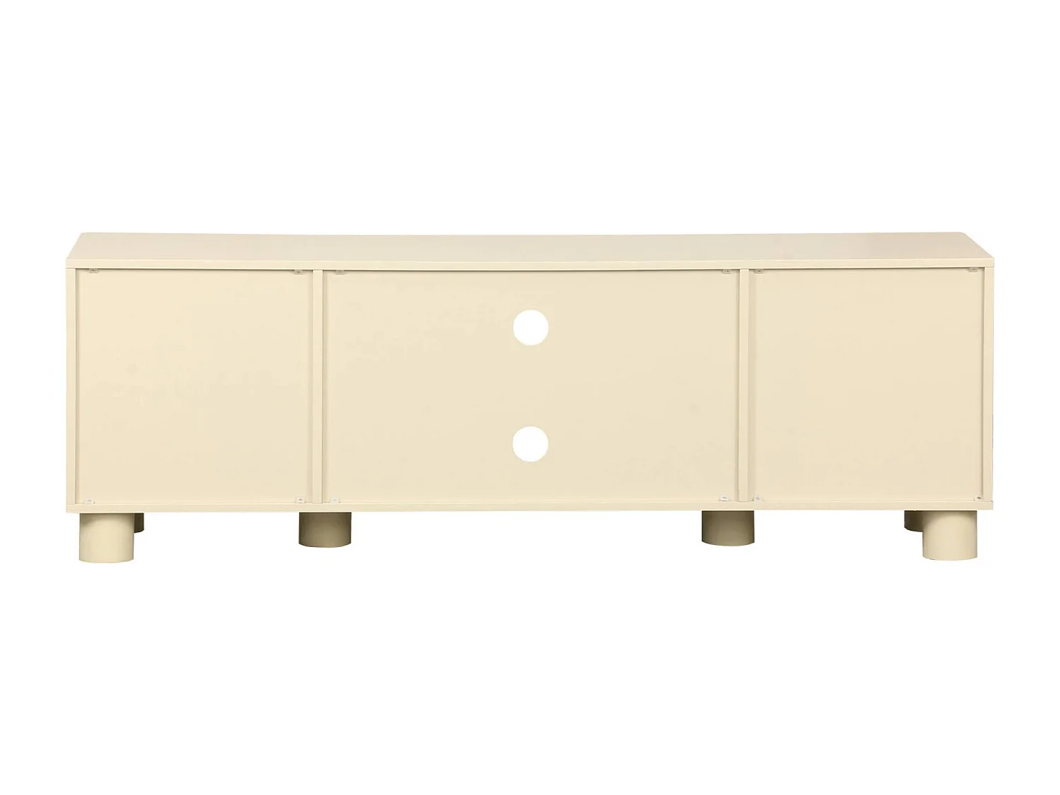 Mobile tv esotico effetto legno di mango 2 ante reversibili, 155cm,