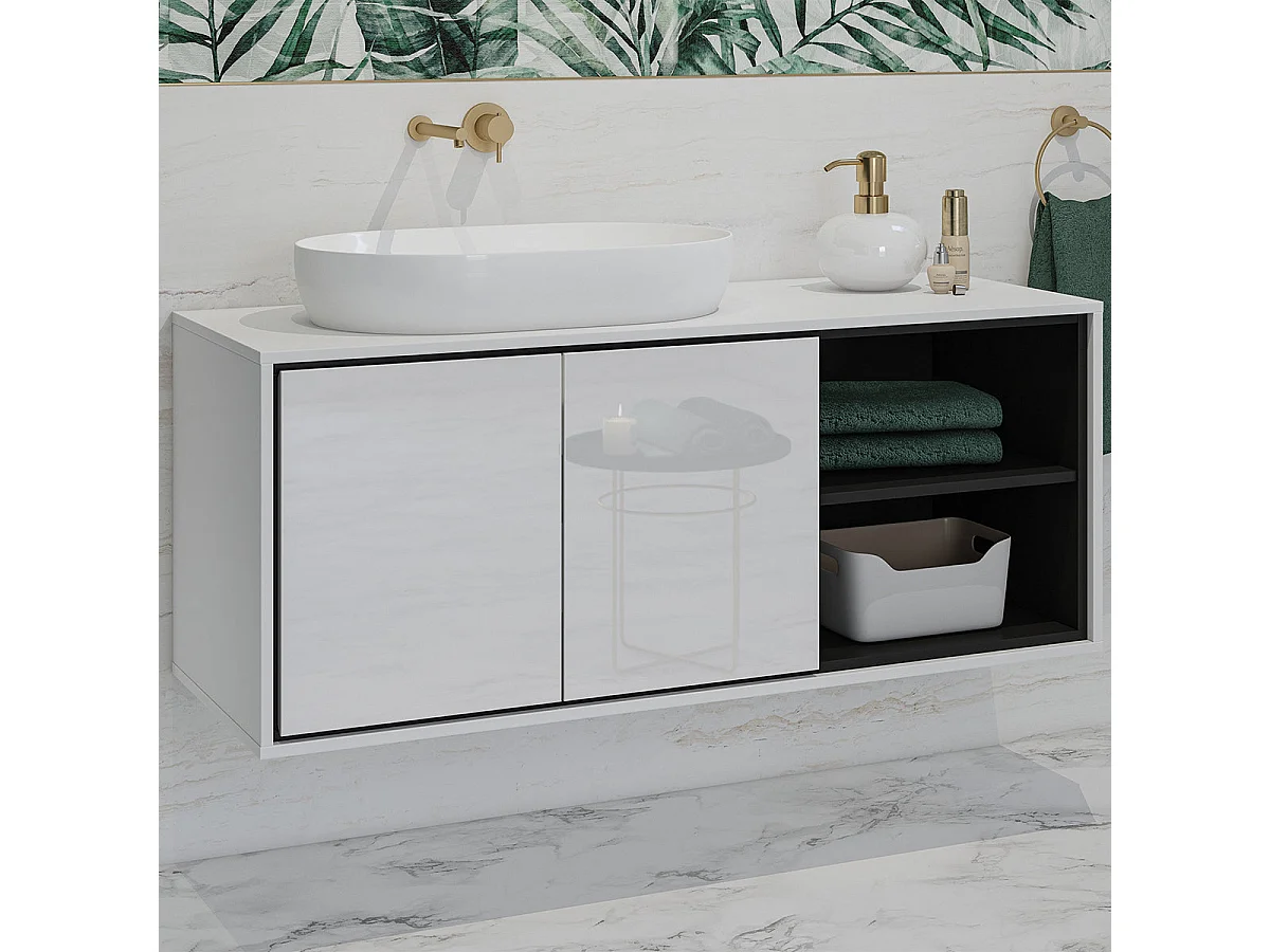 Sophéa 120cm white undermount cabinet