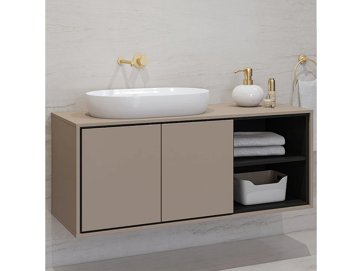 Meuble sous-vasque 120cm Sophéa Taupe